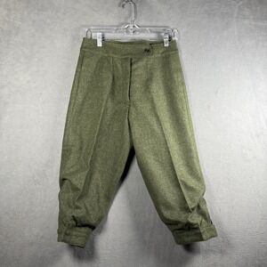 Vintage Austrian Loden Wool Knickers 28 Green Tyrolean Hunting Pants